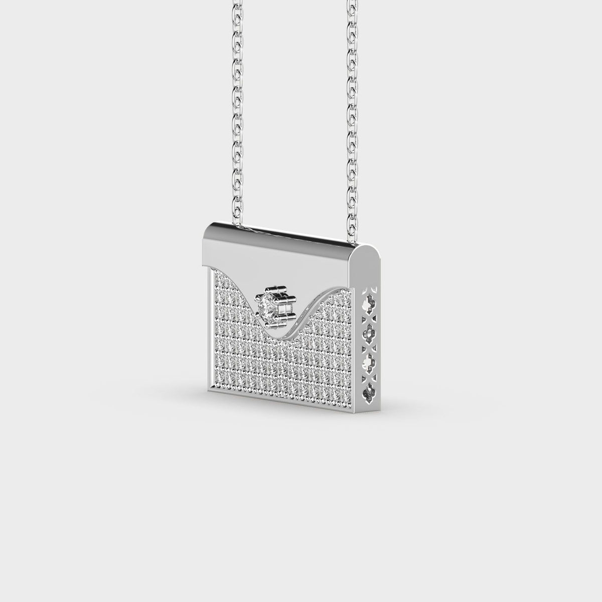Special Message For You Engraveable Diamond Necklace