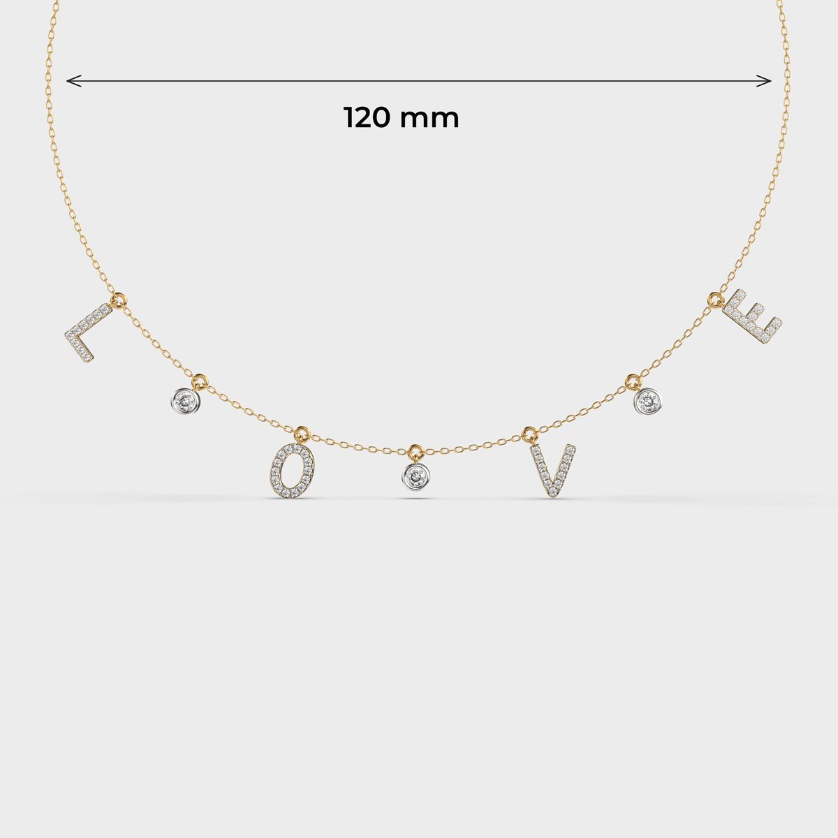 Love Lettered Diamond Necklace