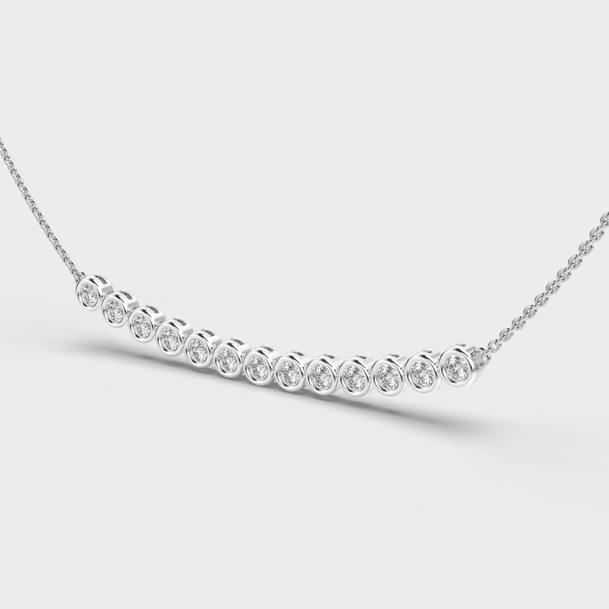 Stellar Stacks Diamond Necklace with Chain