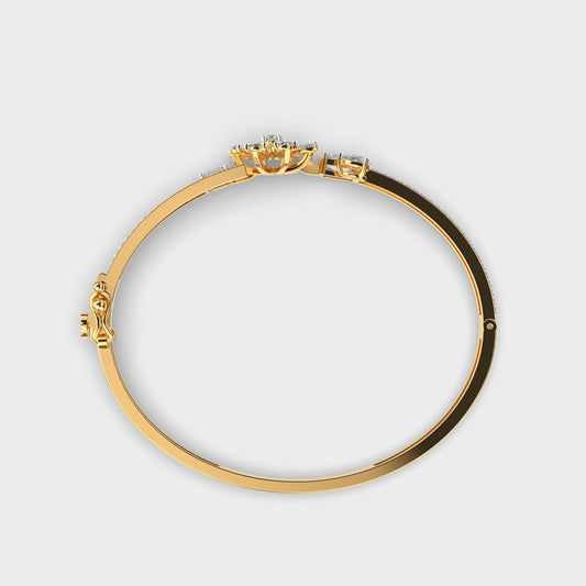 Floral Charm Diamond Bracelet