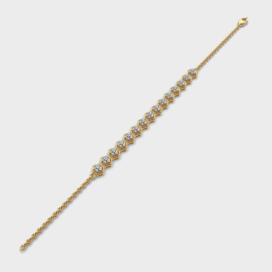 Classic Honeycomb Diamond Bracelet