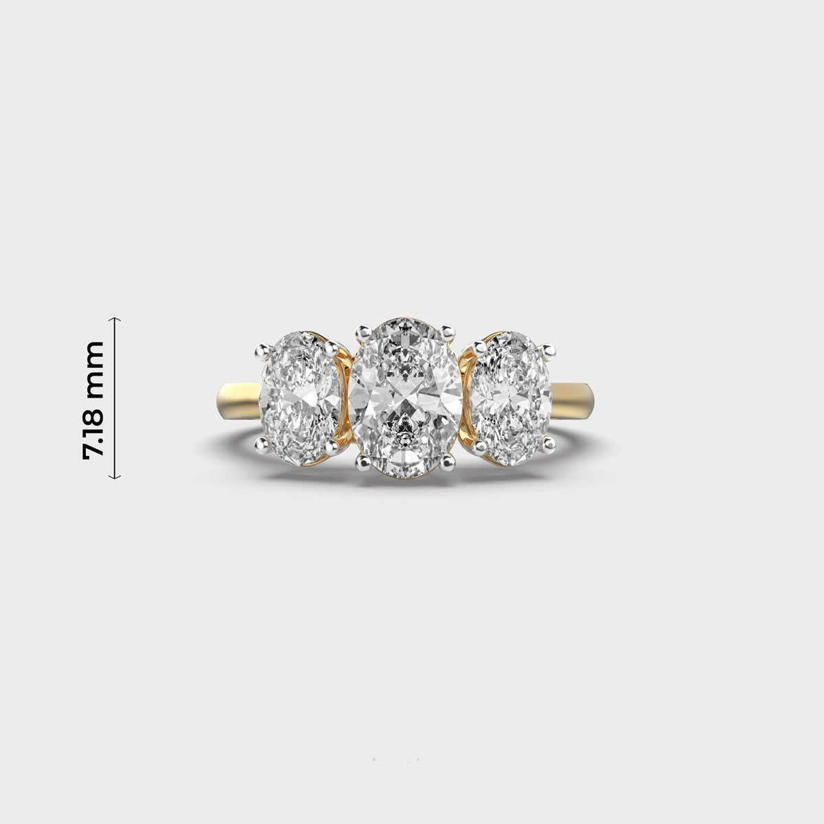Three Stone Glimmer Diamond Ring - View 5