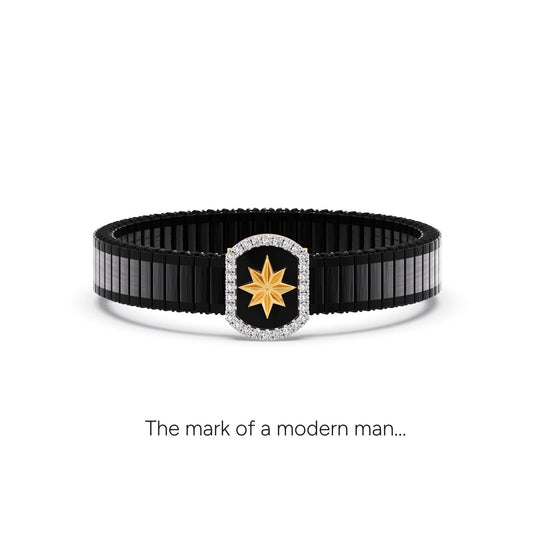 Stellar Halo Diamond Men's Bracelet