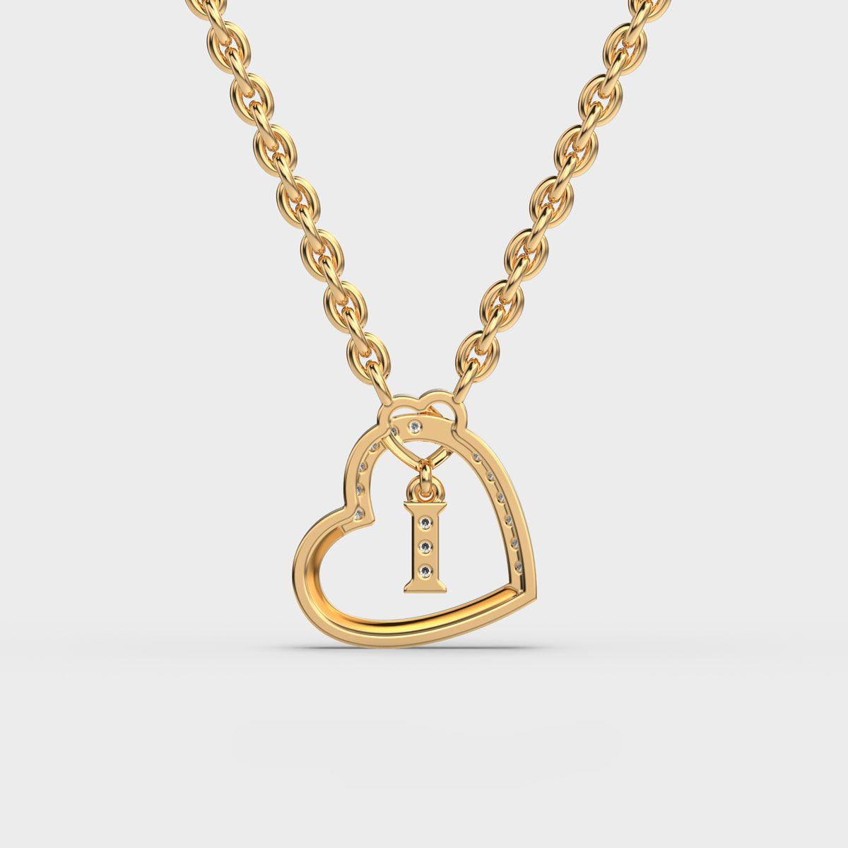 Key and Heart Diamond Necklace