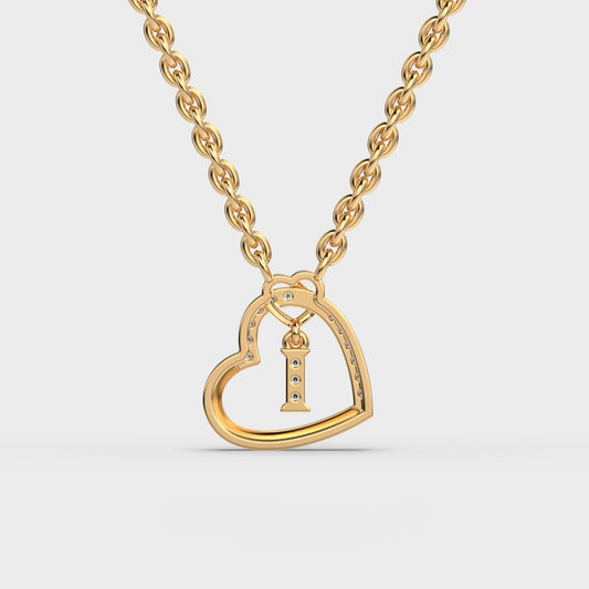 Key and Heart Diamond Necklace