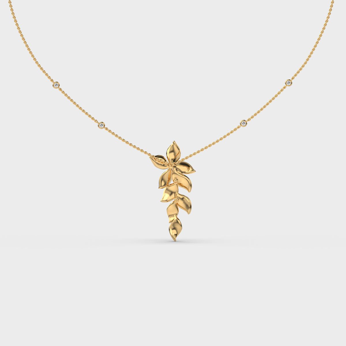 Cascade Wisteria Vine Diamond Necklace