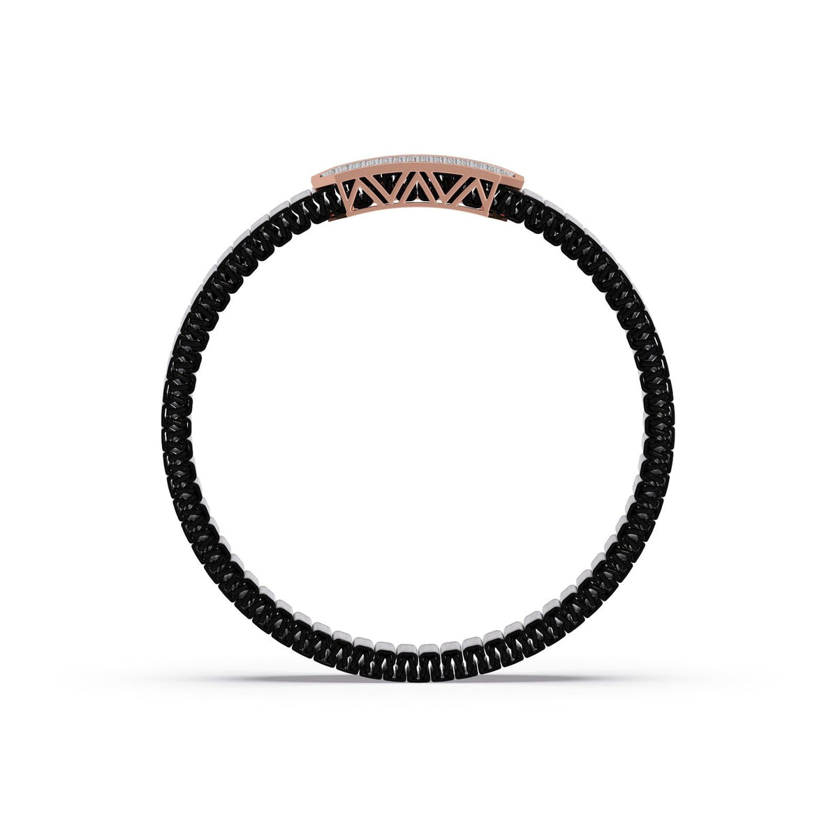 Vertex Shield Pave Diamond Men's Bracelet