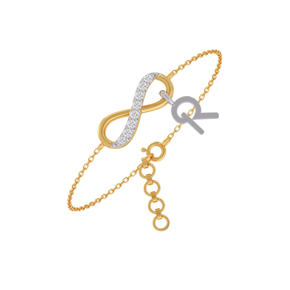 Unending Light Link R Diamond  Kids Bracelet