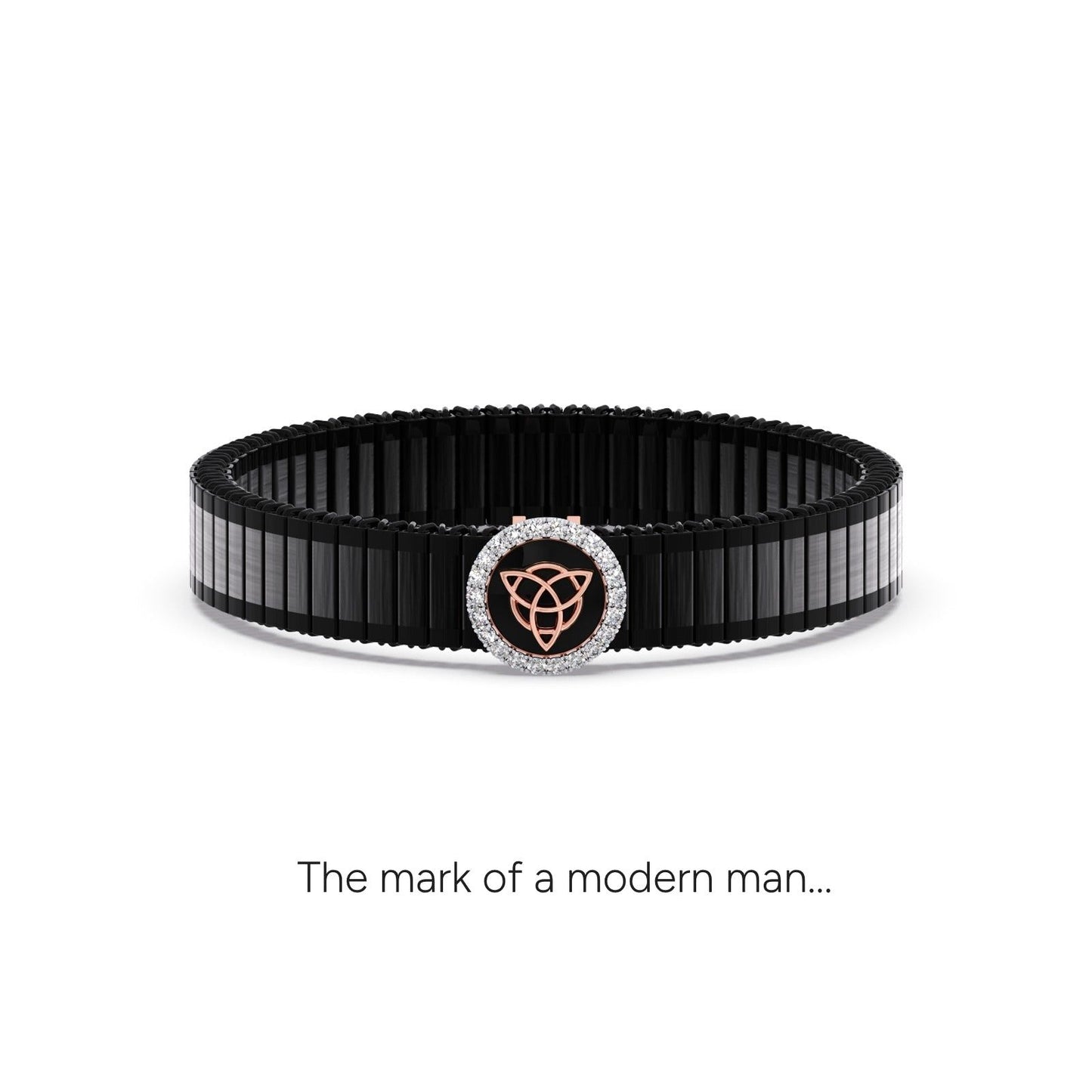 Triquetra Orbit Diamond Men's Bracelet