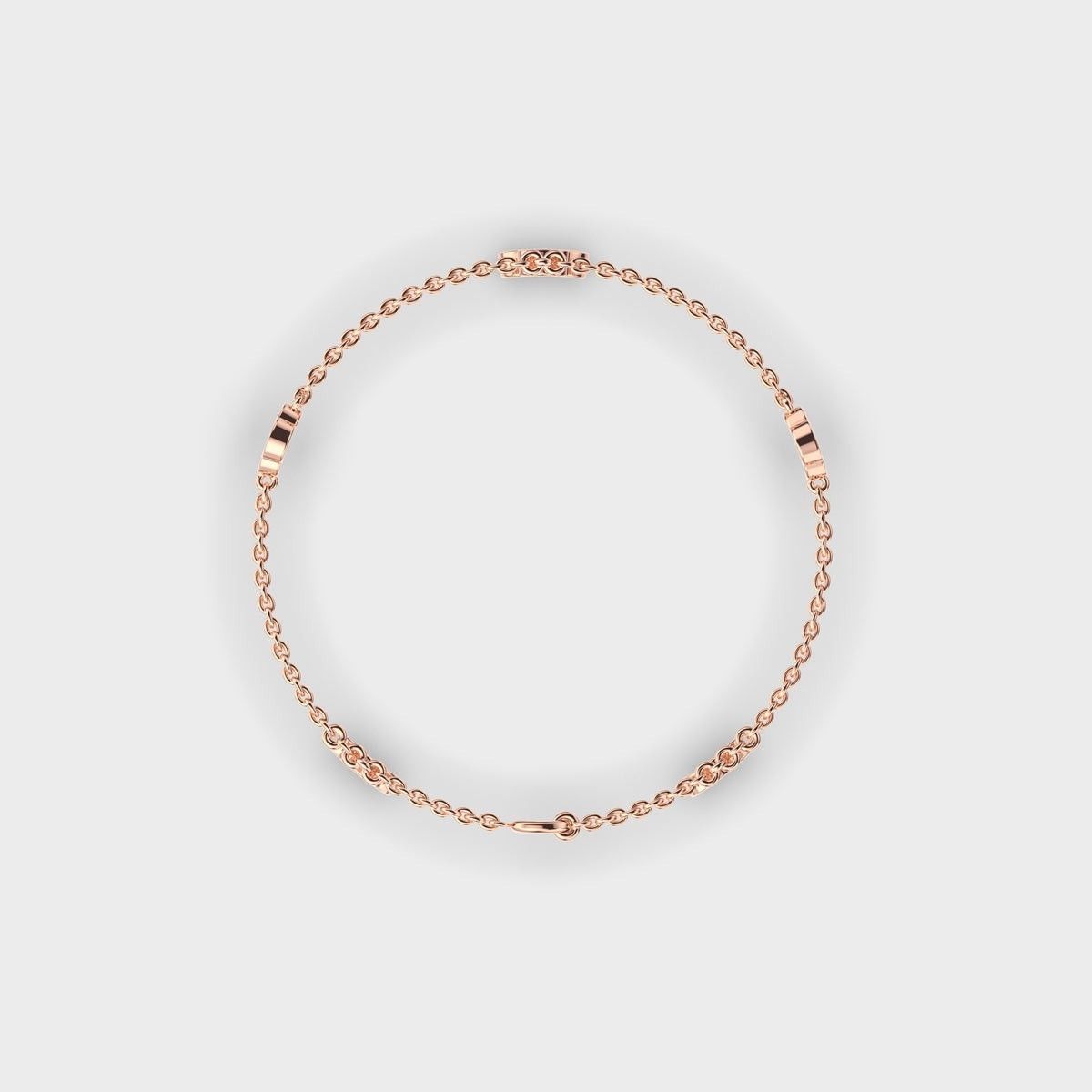 Cubic Clover Diamond Bracelet