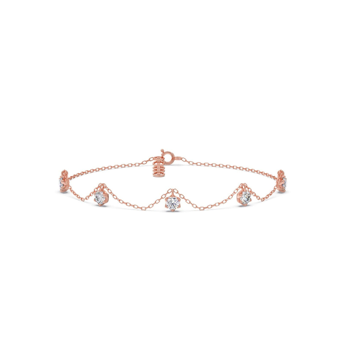 Classic Round Diamond Chain Bracelet