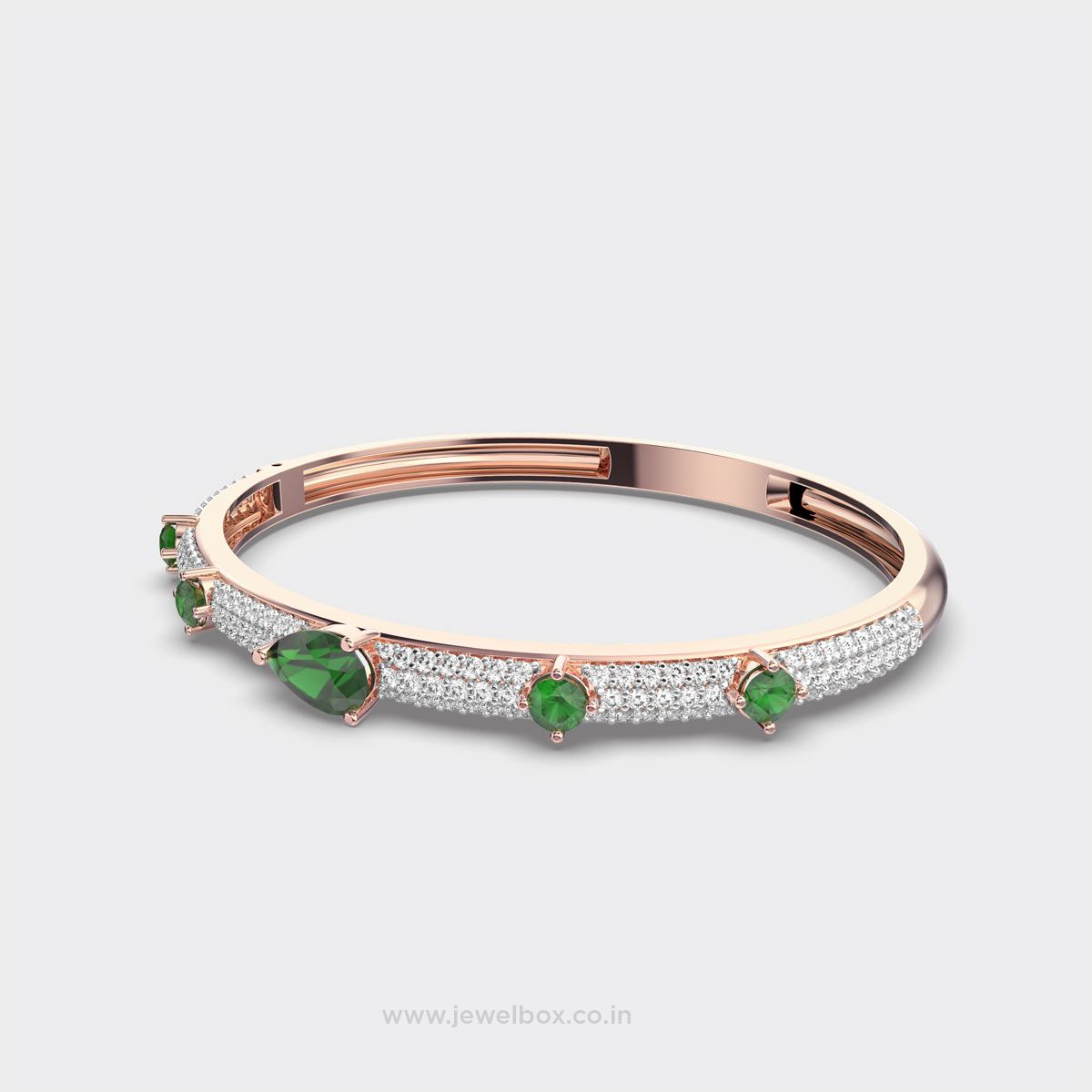Victorian Green Stone Diamond Bracelet