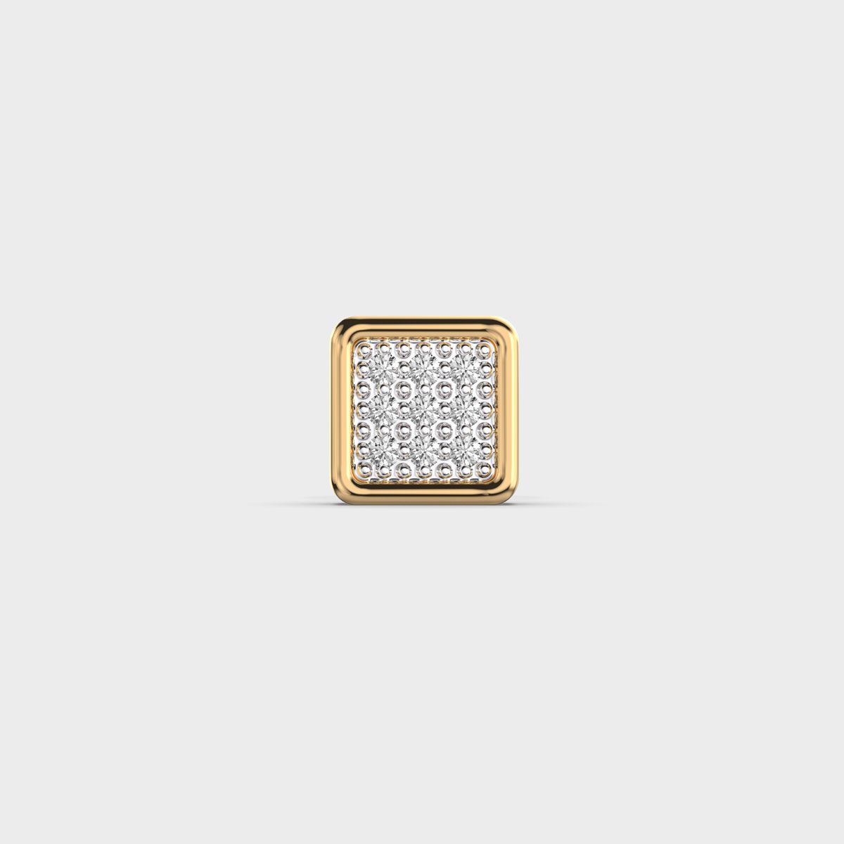 Match Court Men Diamond Ear Studs