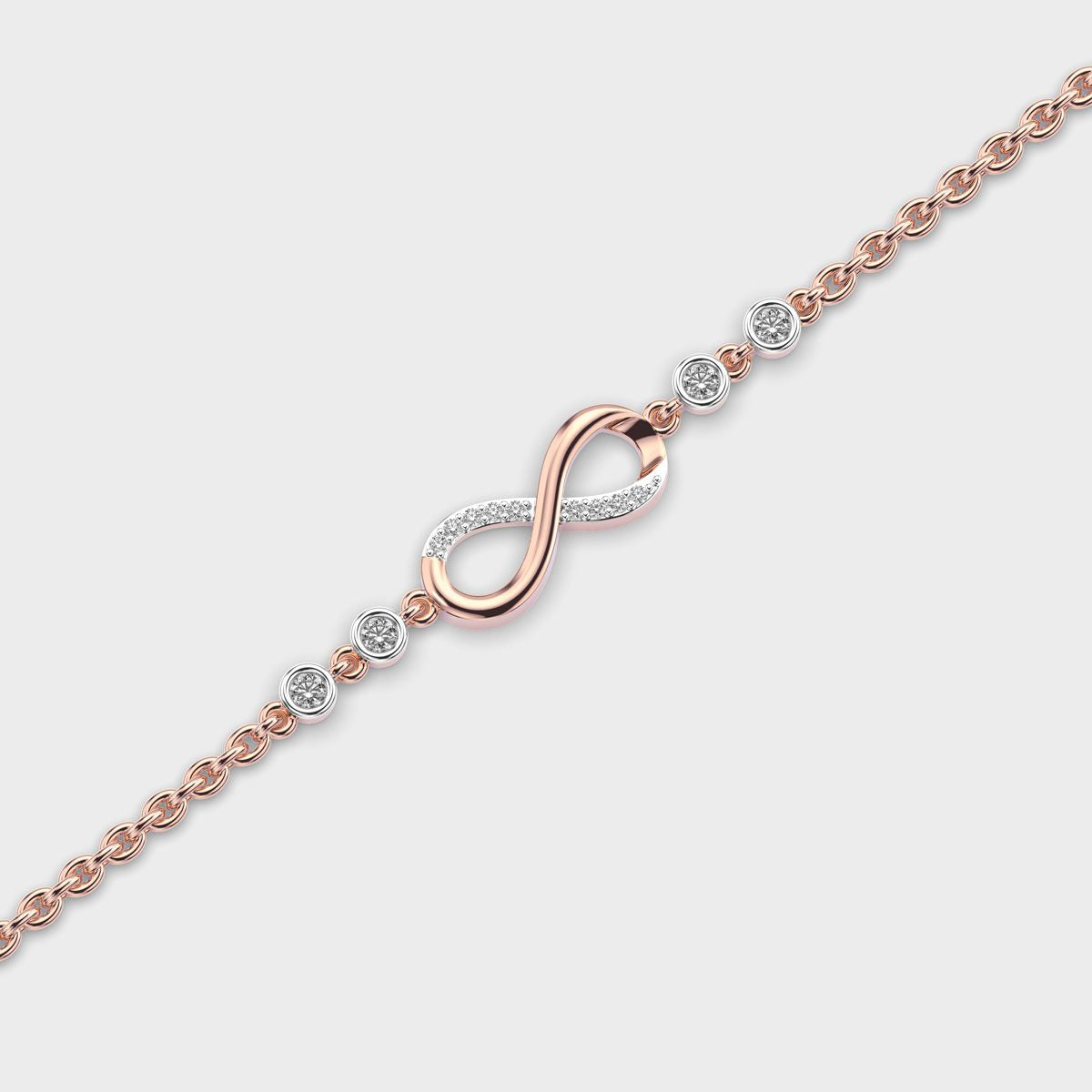 Diamond Encrusted Infinity Bracelet