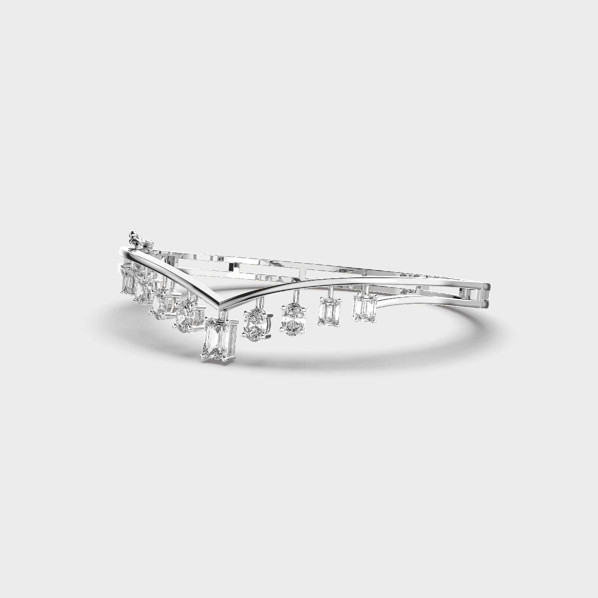 Sleek Circlet Diamond Bracelet