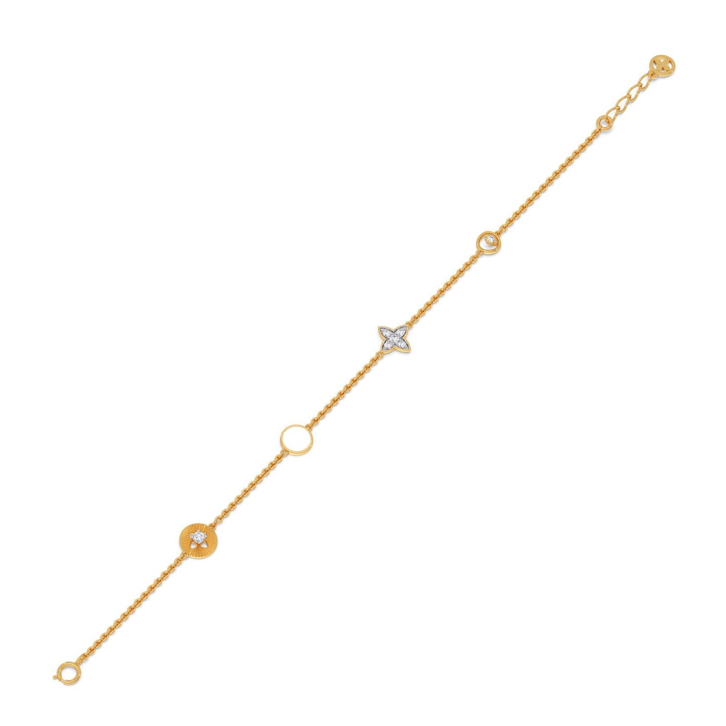 Constella Round Diamond Chain Bracelet