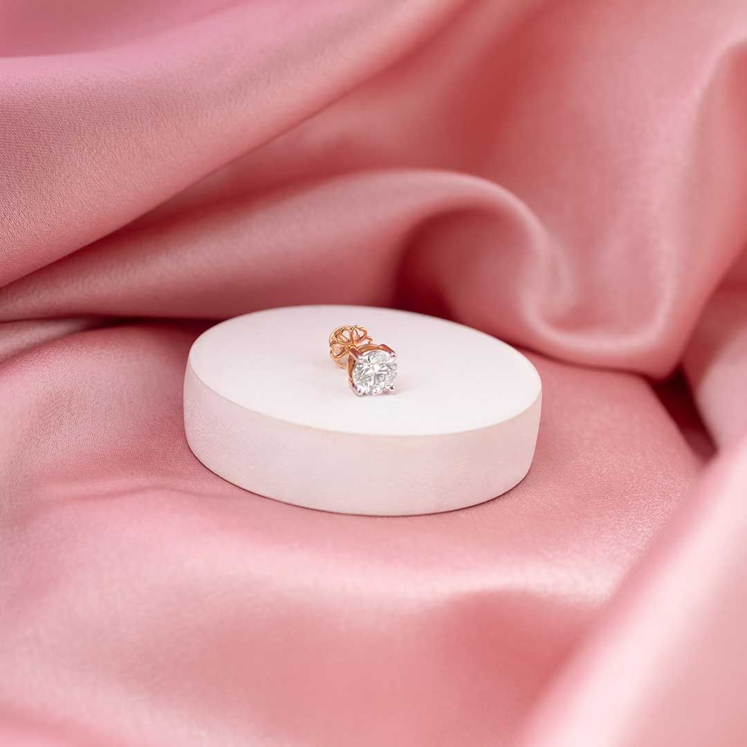 Classic Round Diamond Stud for Men