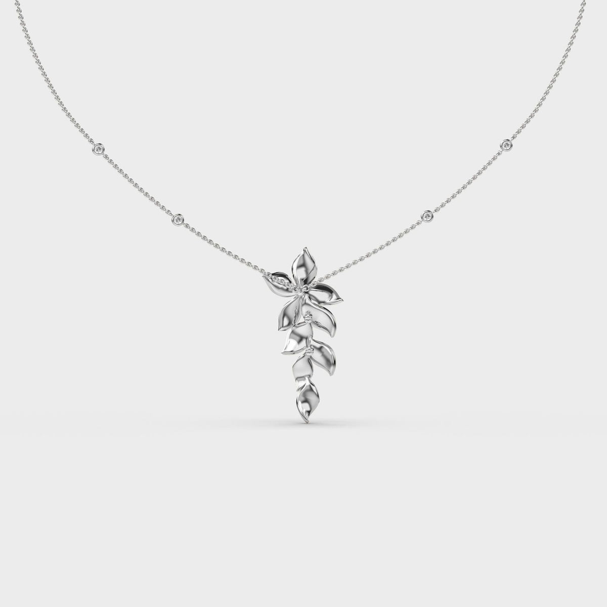 Cascade Wisteria Vine Diamond Necklace