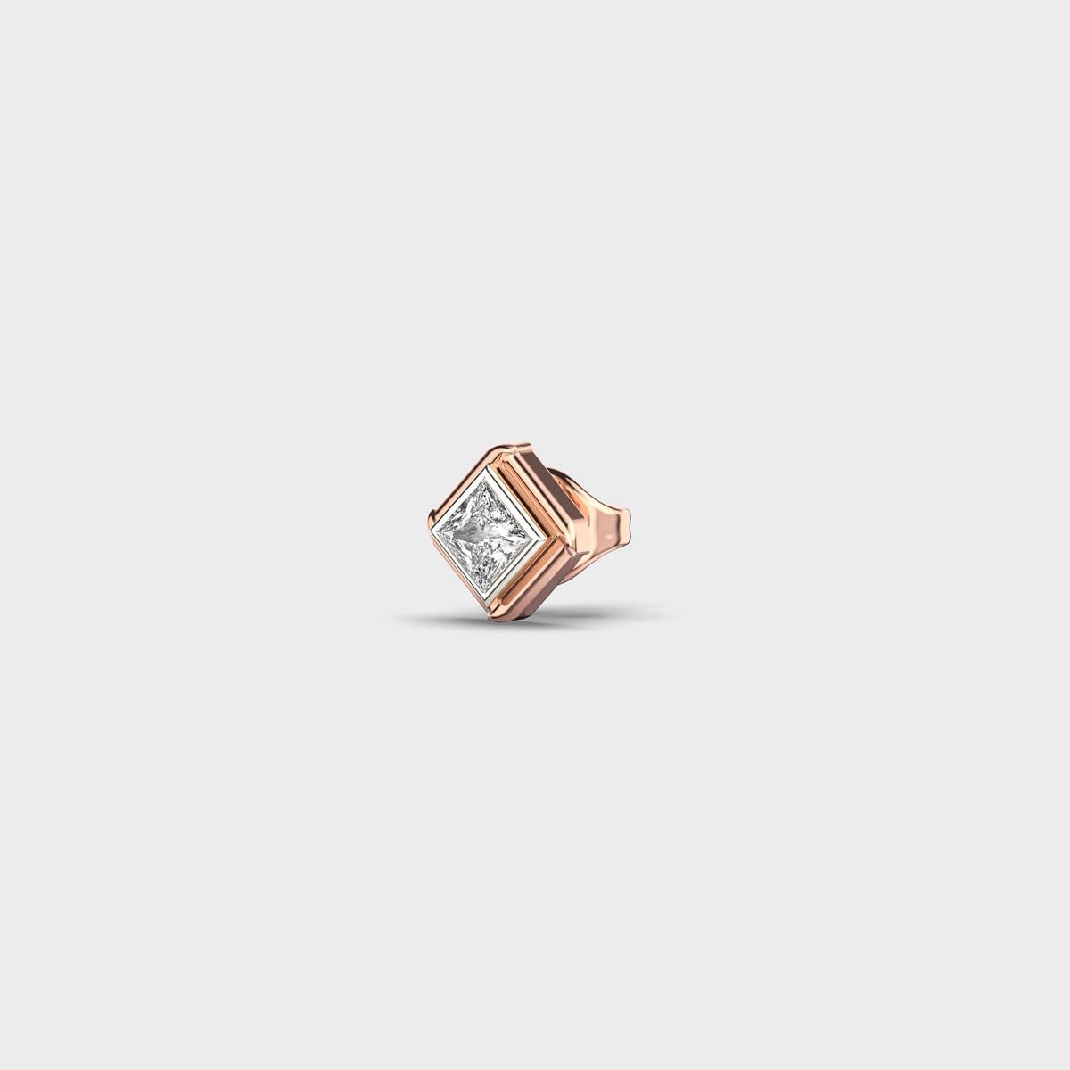 Dazzling Edge Round Cut Diamond Stud For Men