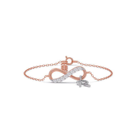 Unending Light Link R Diamond  Kids Bracelet
