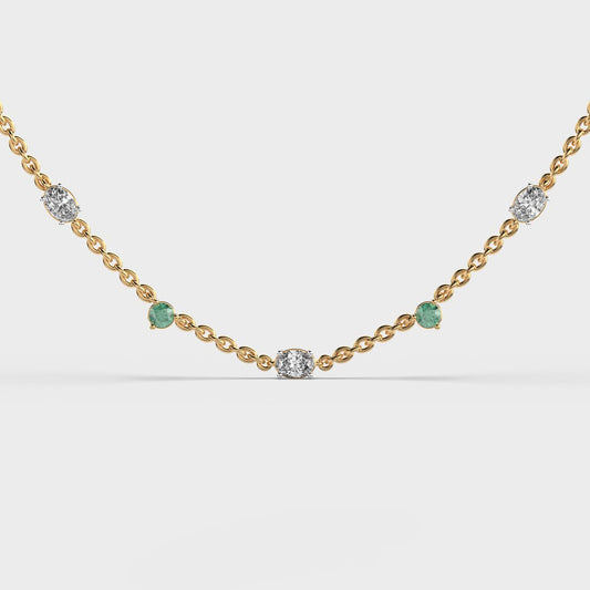 Solstice Cluster Diamond Necklace