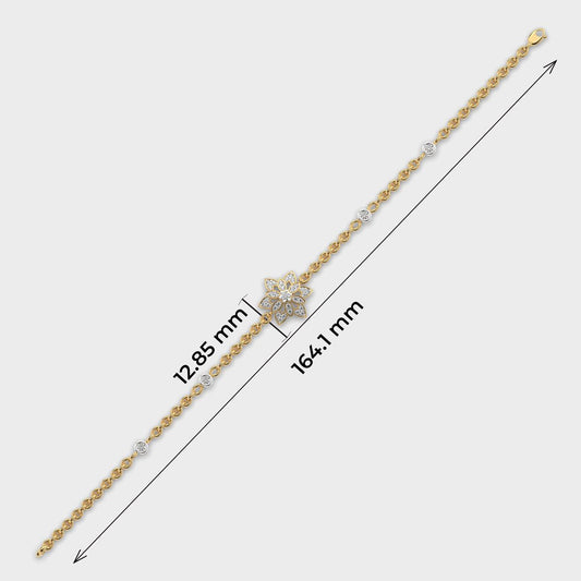 Petal Star Blossom Diamond Bracelet