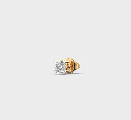 Classic Appeal Round Diamond Stud For Men