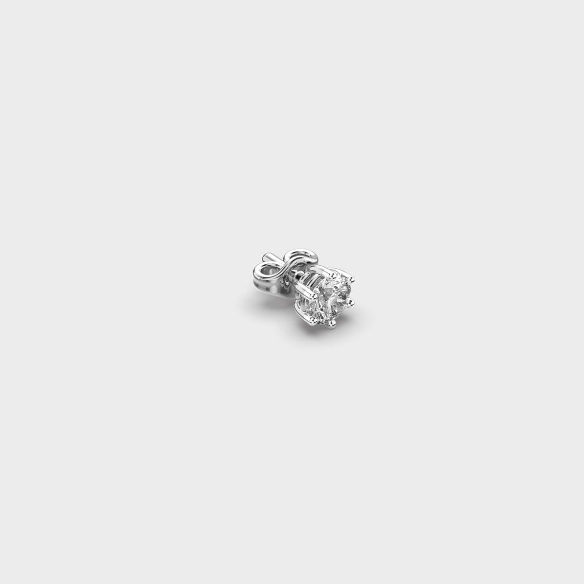 Dazzling Crest Oval Diamond Studs For Men