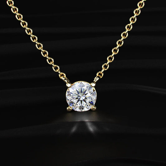 2ct Round Diamond Solitaire Necklace