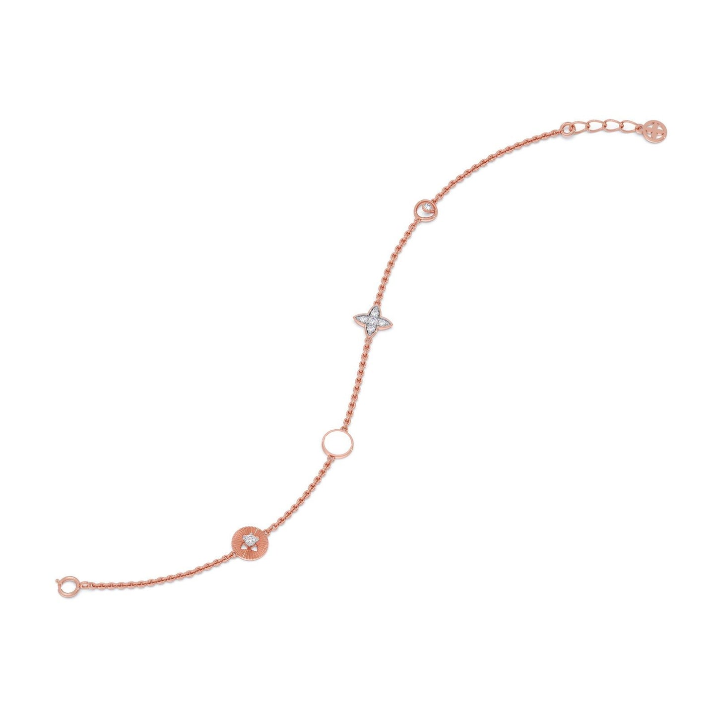Constella Round Diamond Chain Bracelet
