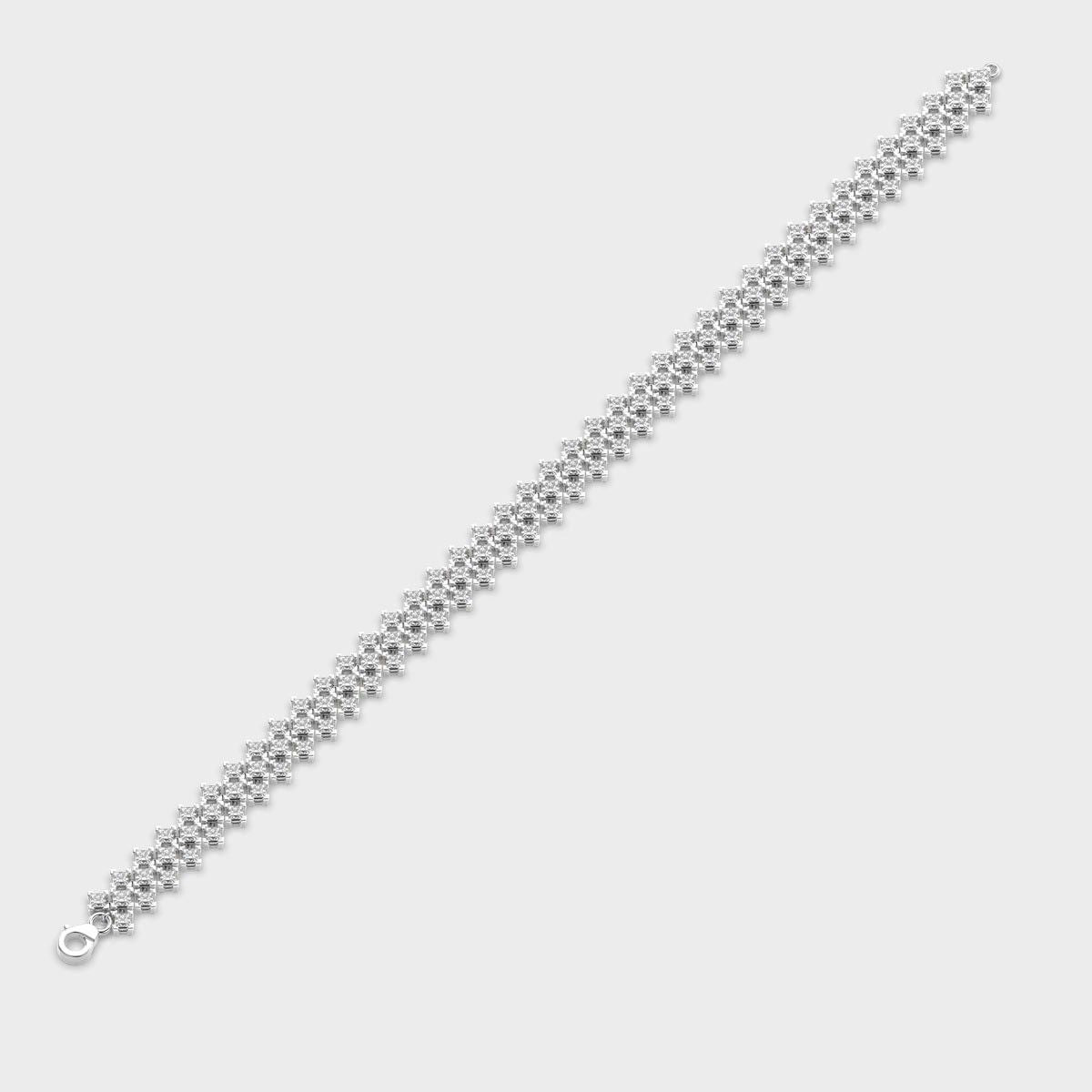 Pear Vine Diamond Link Bracelet