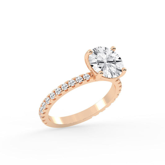 Elysian Crown Solitaire Ring