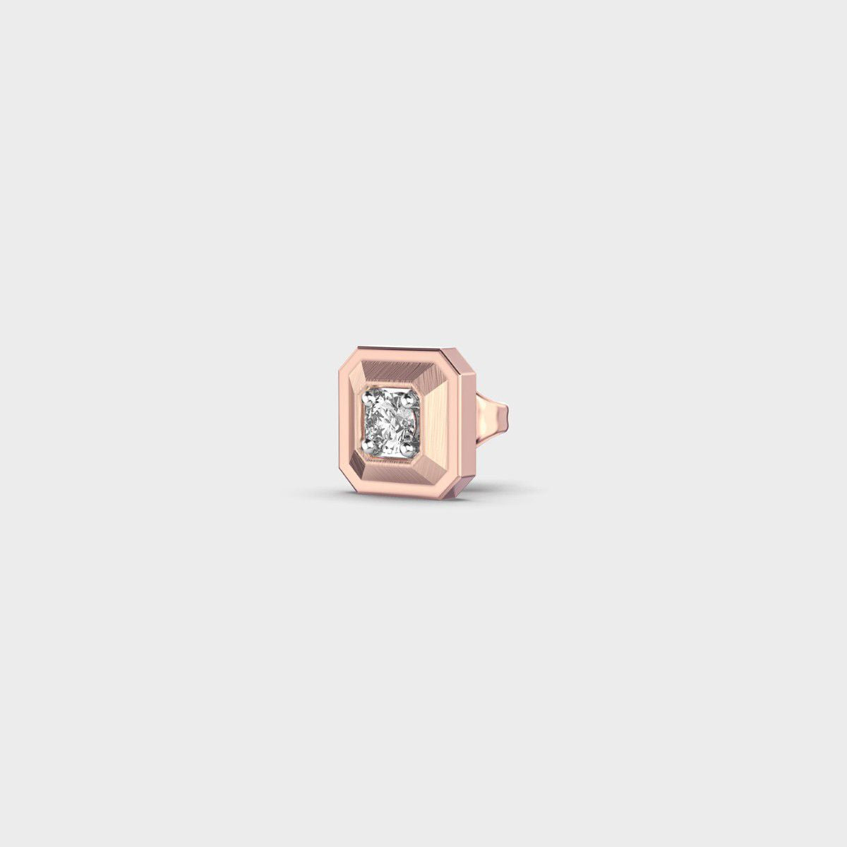 Octagonal Diamond Glamour Studs For Men