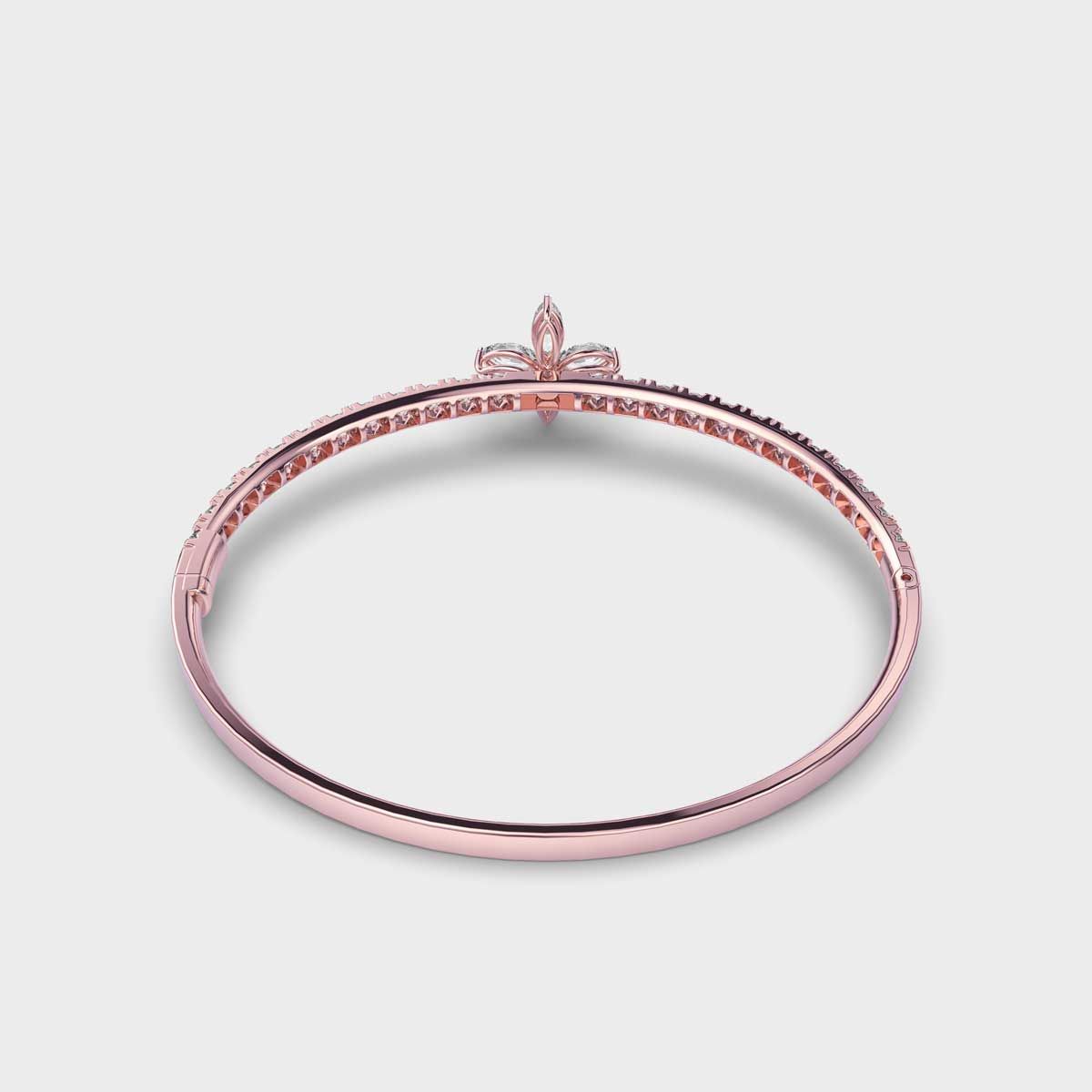 Alluring Floral Fixed Diamond Bracelet
