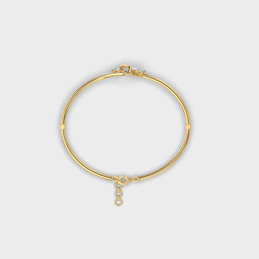 Twin Stone Swirl Diamond Bracelet