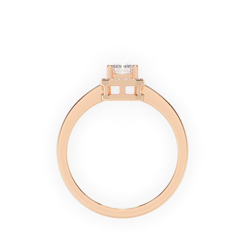 Solance Channel Set Solitaire Lab Diamond Ring