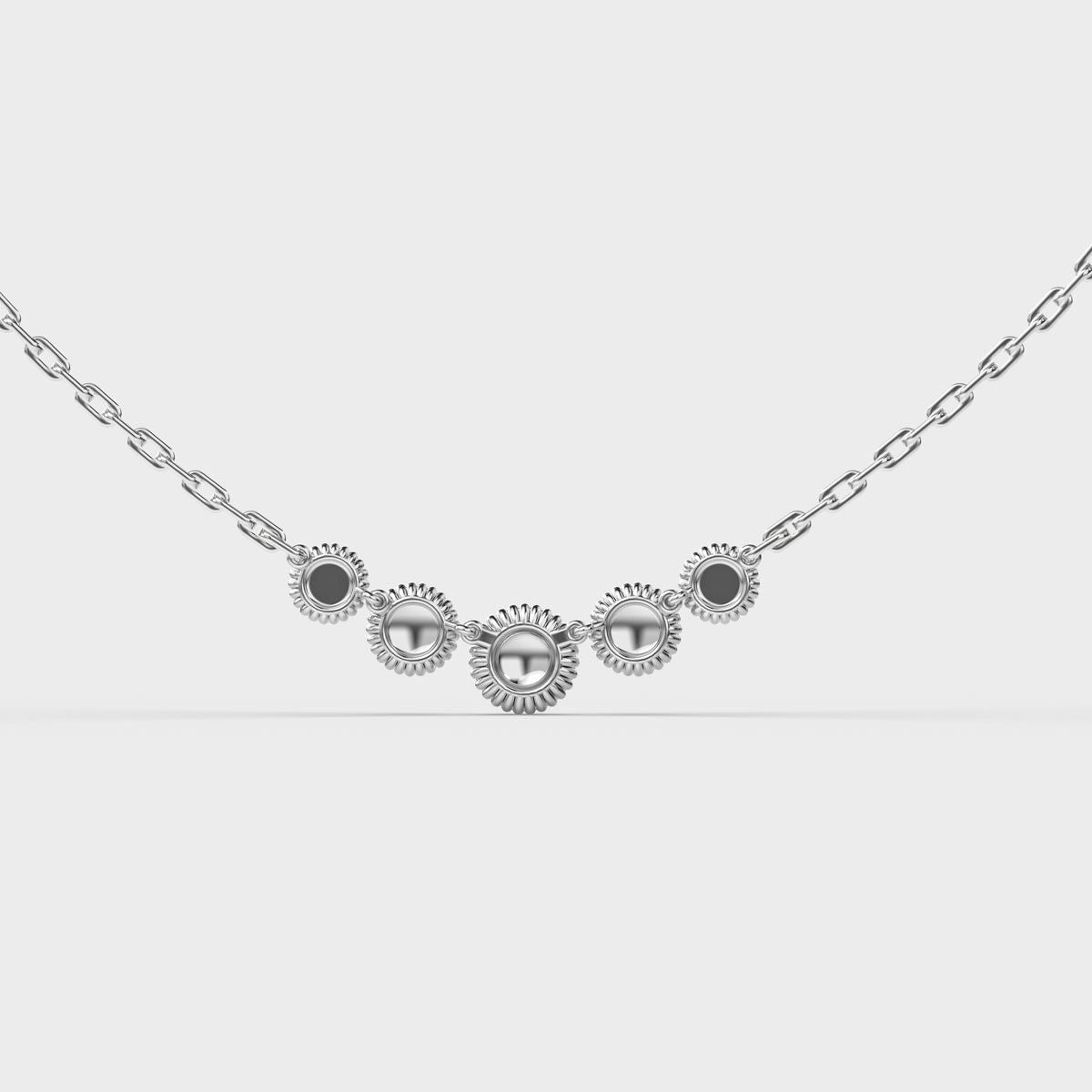 Quinque Quads Diamond Necklace