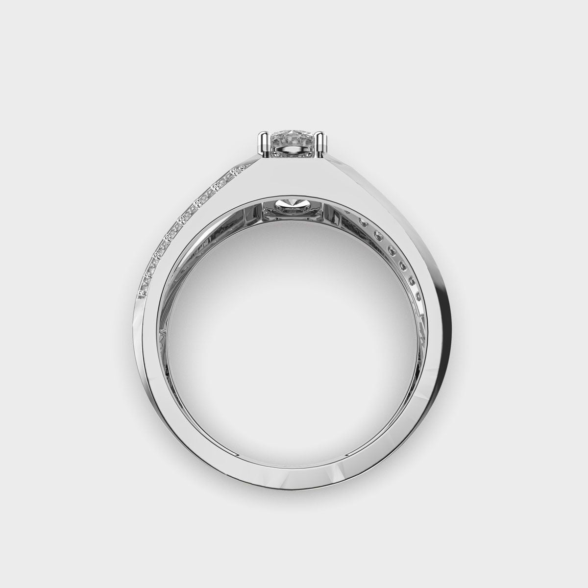 Classic Diamond Band Ring For Men - View 10