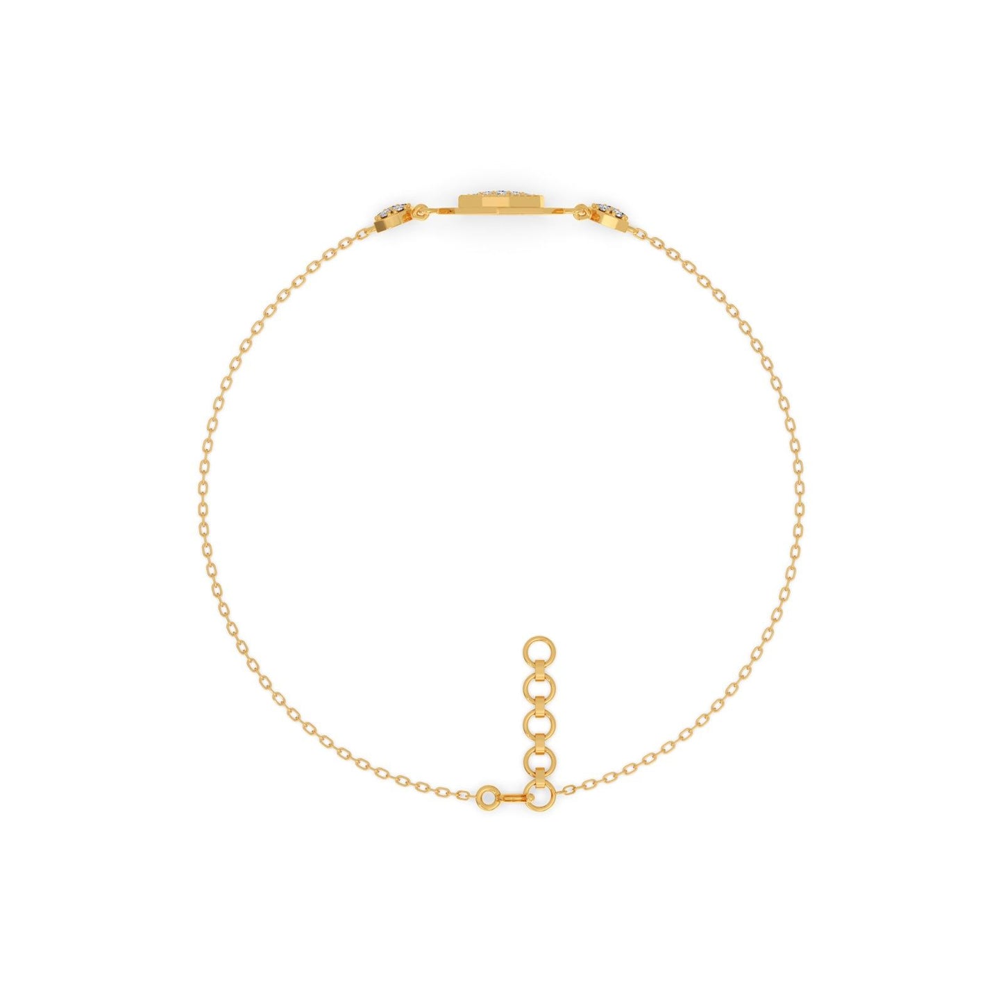 Elegant Geometric Round Diamond Bracelet