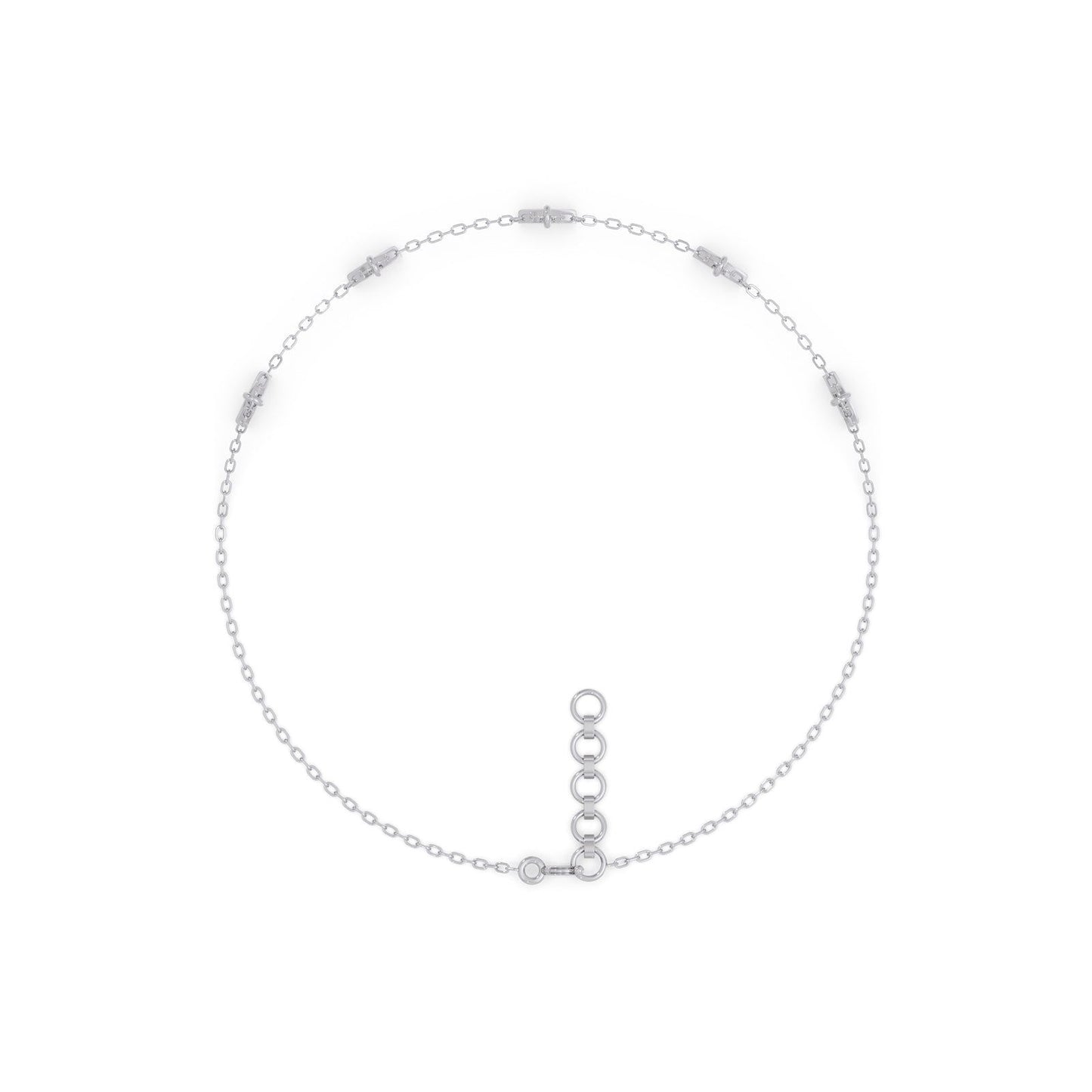 Curved Trillion Chain Bracelet
