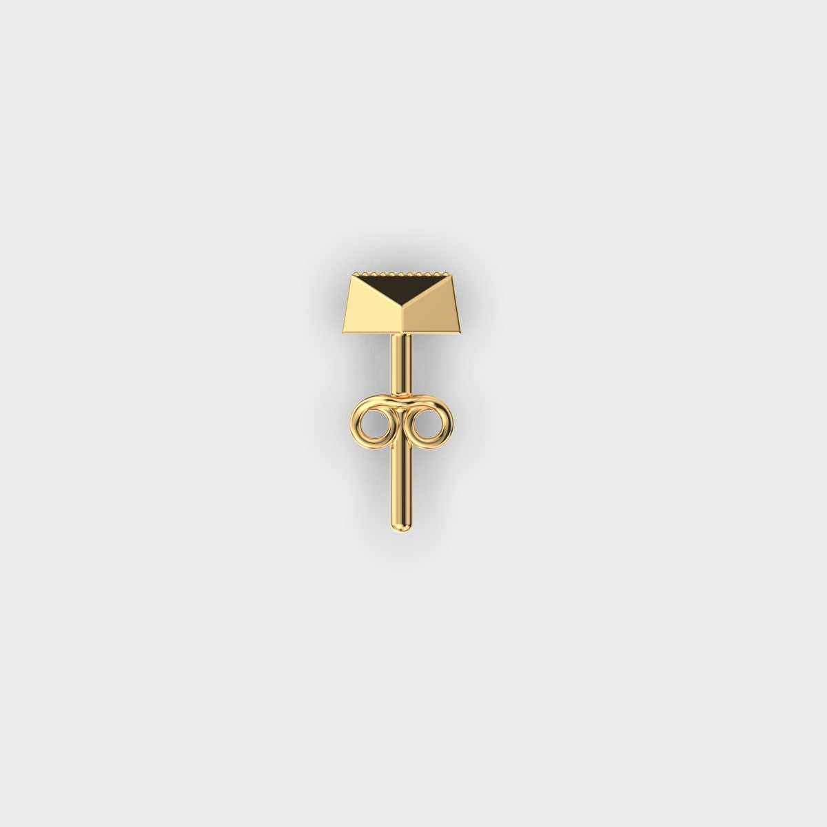 Gleaming Kite Shaped Diamond Stud For Men
