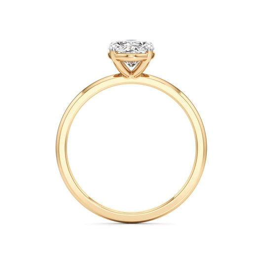 Classic Oval Diamond Solitaire Ring