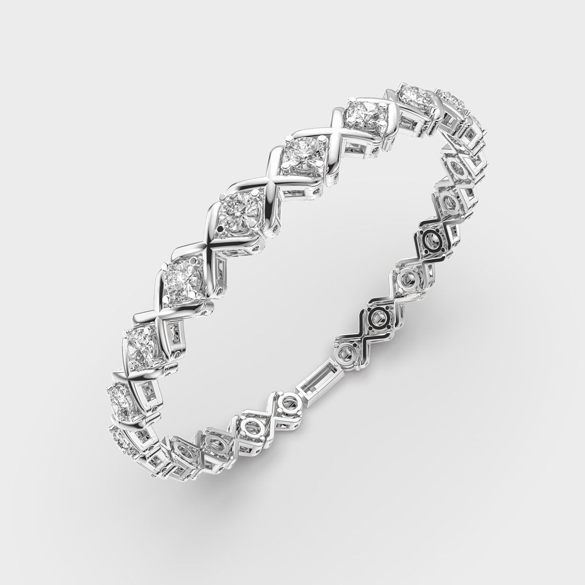 Cross And Nought Diamond Bracelet
