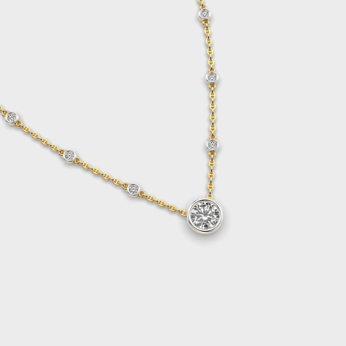 Blushing Sparkle Diamond Necklace