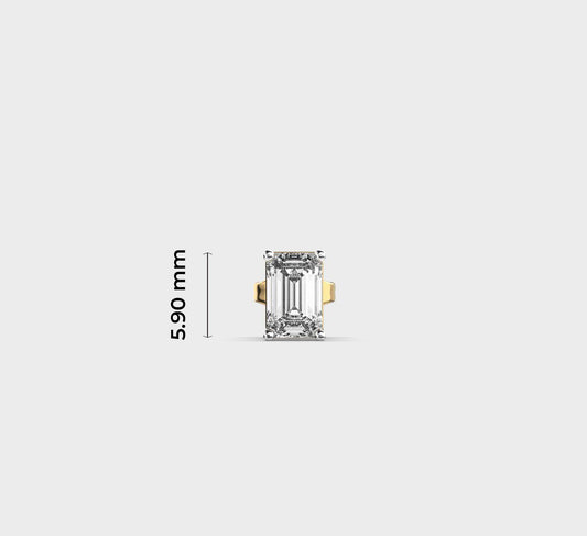 Emerald Cut Diamond Stud for Men