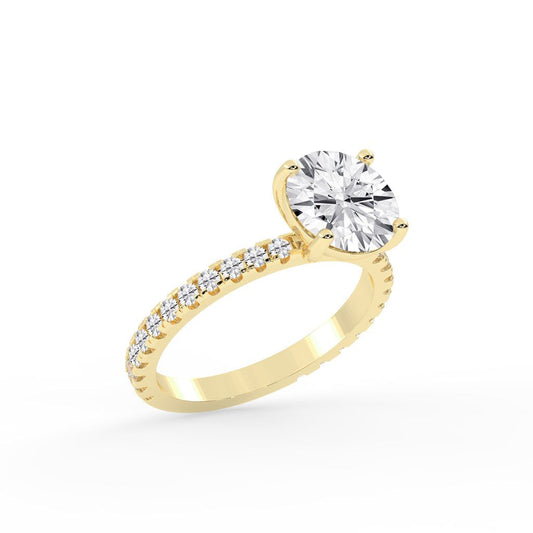 Elysian Crown Solitaire Ring