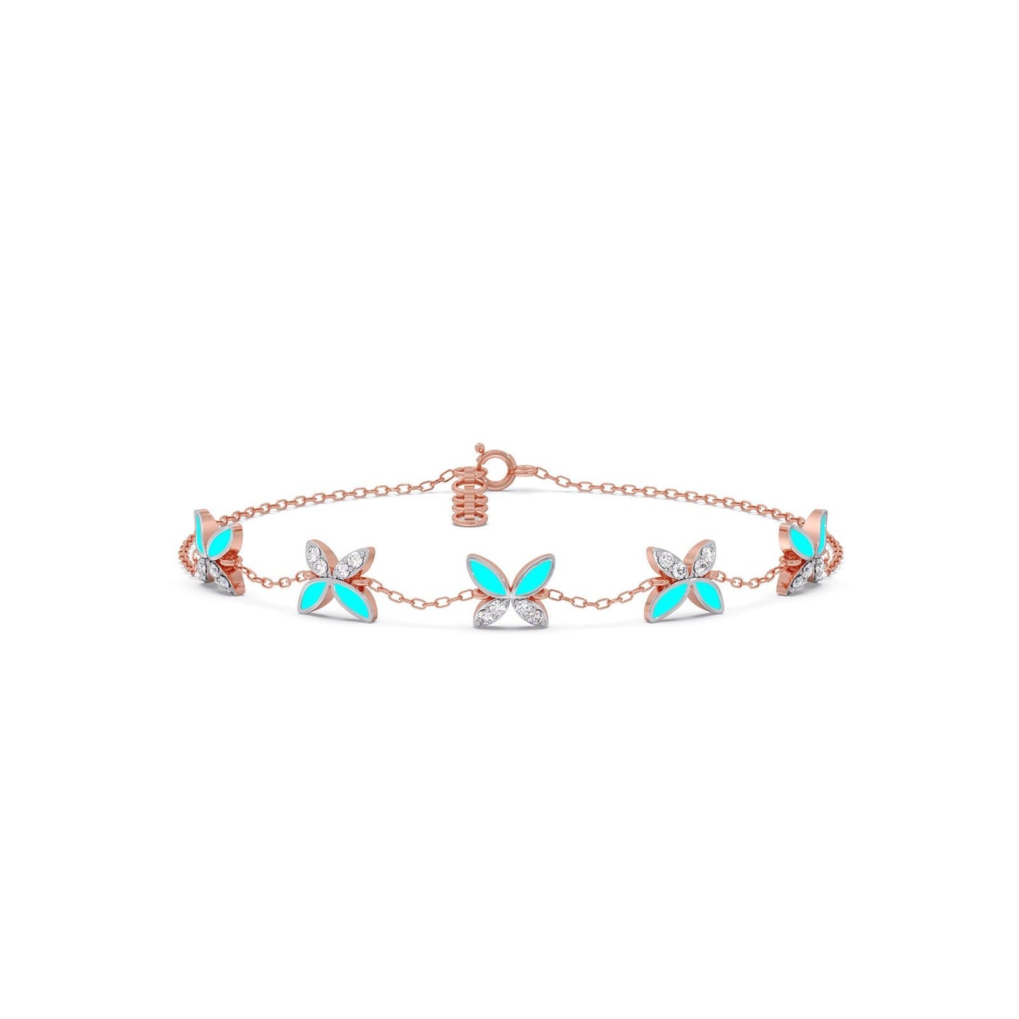 Fleur Butterfly Diamond Chain Bracelet