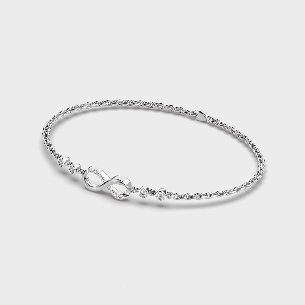 Diamond Encrusted Infinity Bracelet