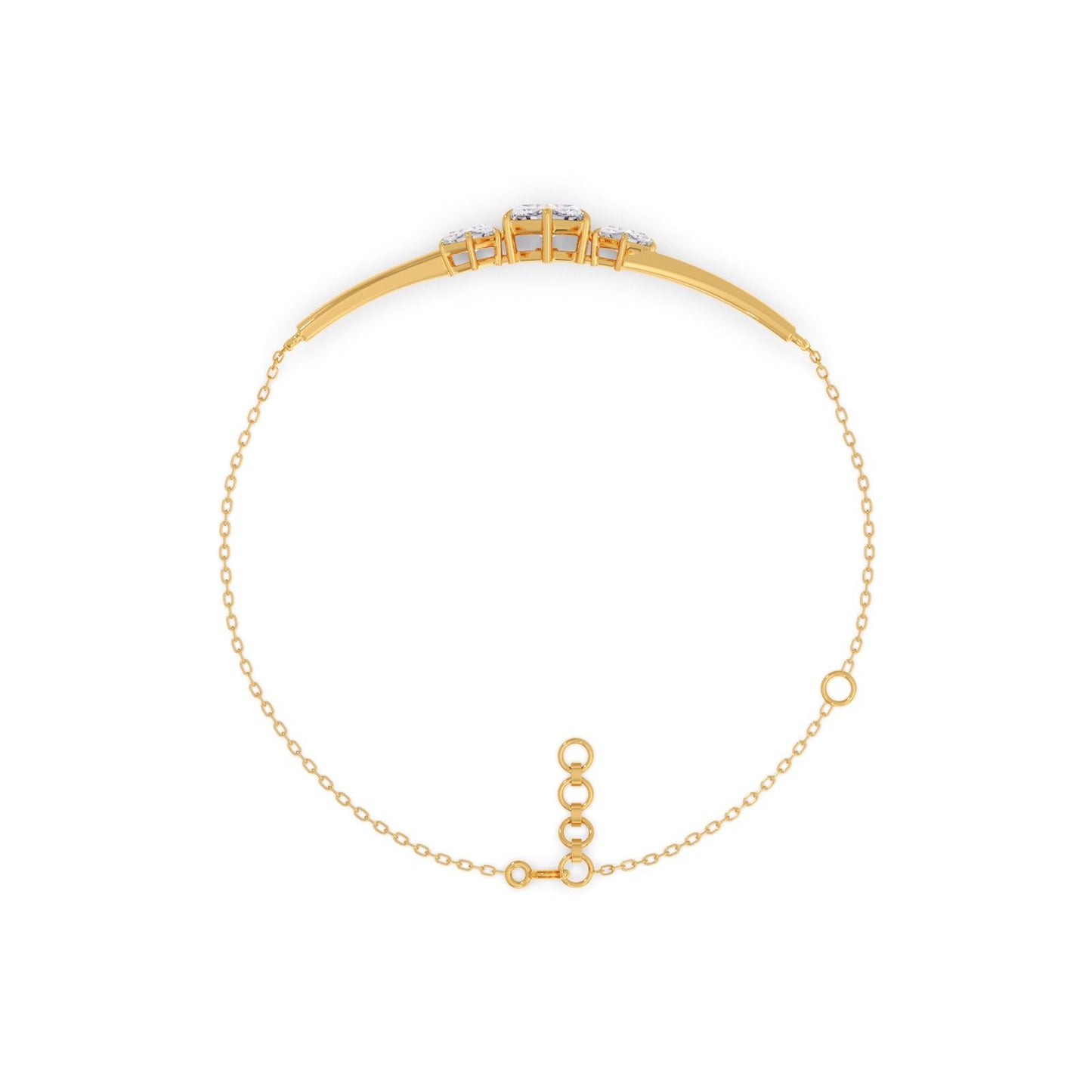 Hexa Trio Chain Bracelet