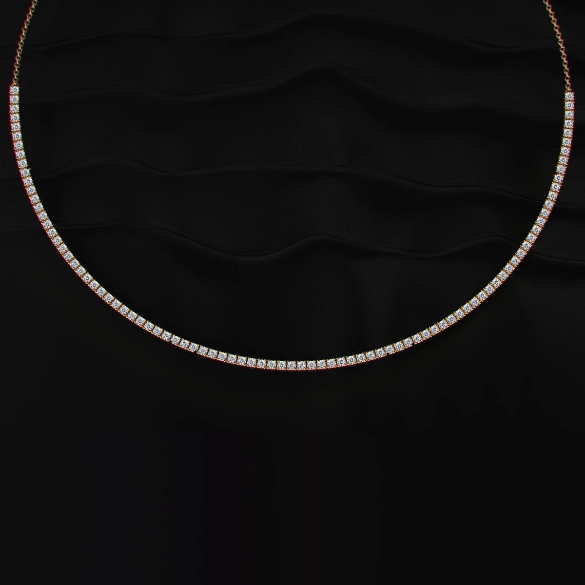 Diamond Tennis Necklace with Round Brilliant Cut